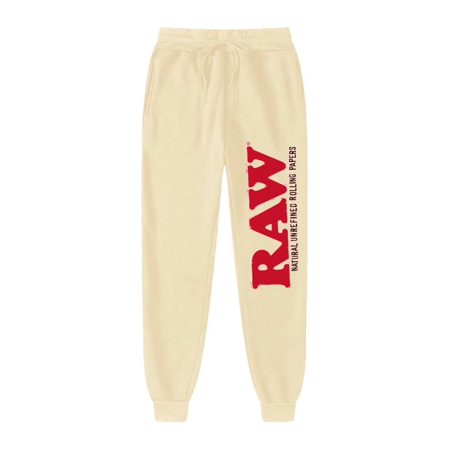 

2022 fashion brand RAW men's printed jogging pants men and women street hip hop casual fleece jogging pants sweatpants