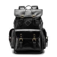 brand design backpack men new fashion mens backpacks outdoor waterproof travel bag computer backpacks luxury pu leather bookbag