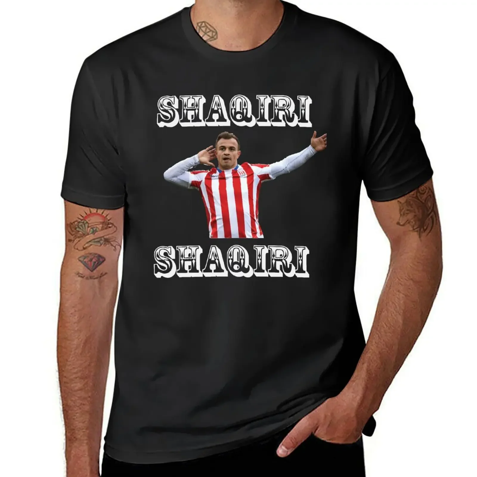 Shaqiri футболка shaqiri летний топ графика тяжелые футболки для мужчин