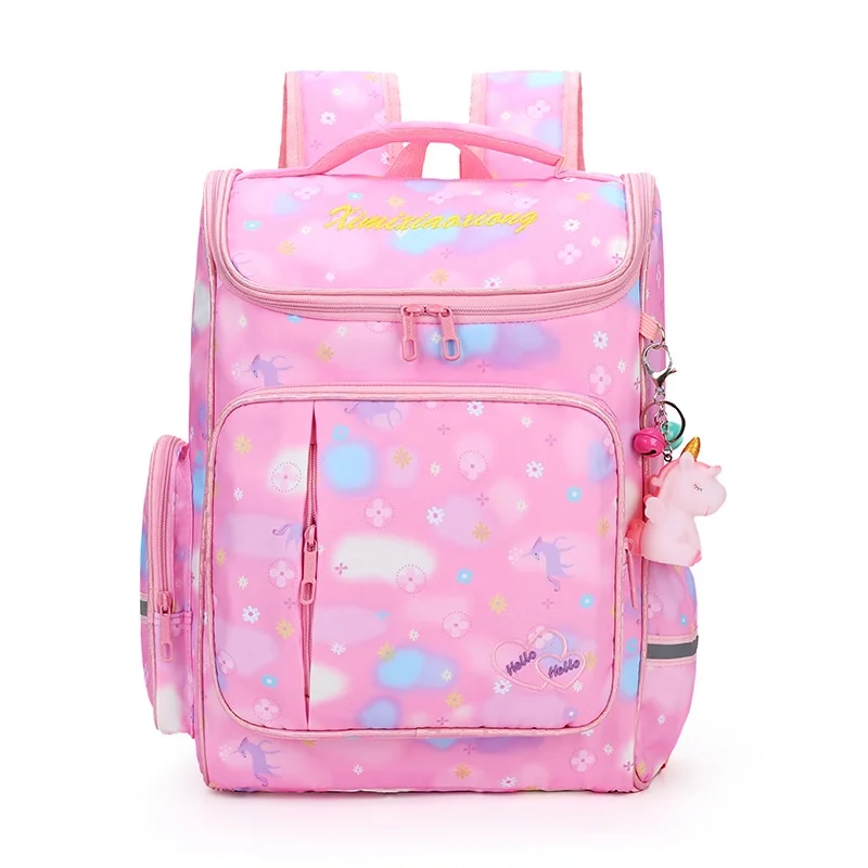 Children Tie Dye Fashion Students Schoolbags with Pendant New Primary Girl High-capacity Backpacks for Travel Drop Shipping Hot