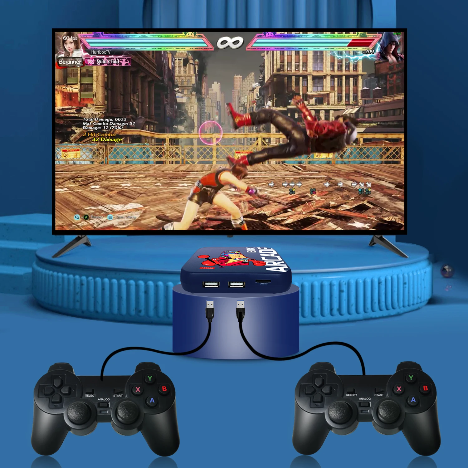 Игровая консоль для NDS/PS1/DC/SEGA встроенный беспроводной игровой контроллер 33000 +