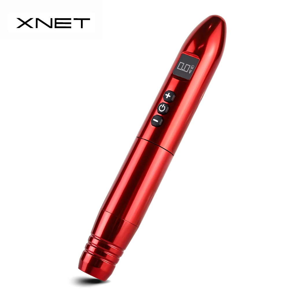XNET Wireless Tattoo Machine Pen Permanent Makeup Eyeliner Tools Micropigmentation Semi-Permanent with Digital LCD Display
