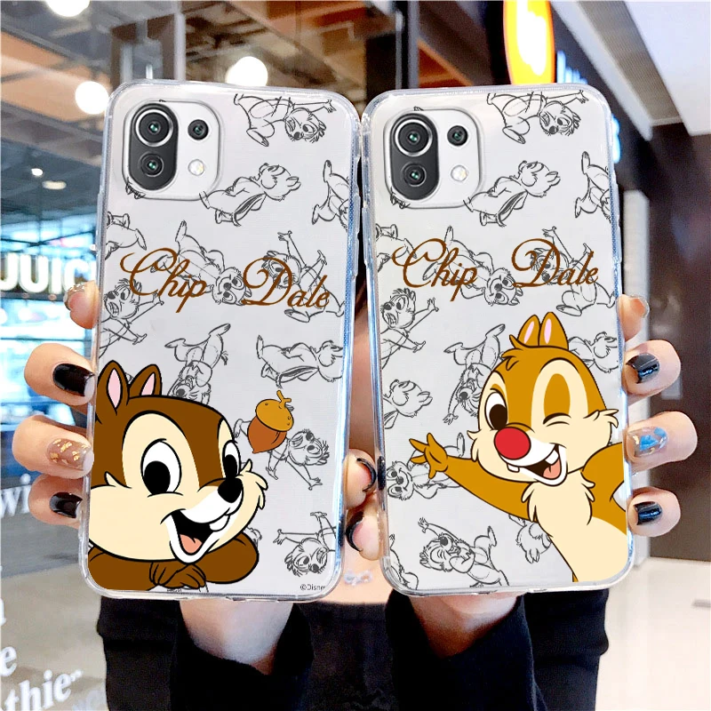 

Chip 'n' Dale Cute Disney For Xiaomi 13 Lite 12T 12S 12 11 Ultra 11T 10T 9 Pro 5G Transparent Phone Case Cover