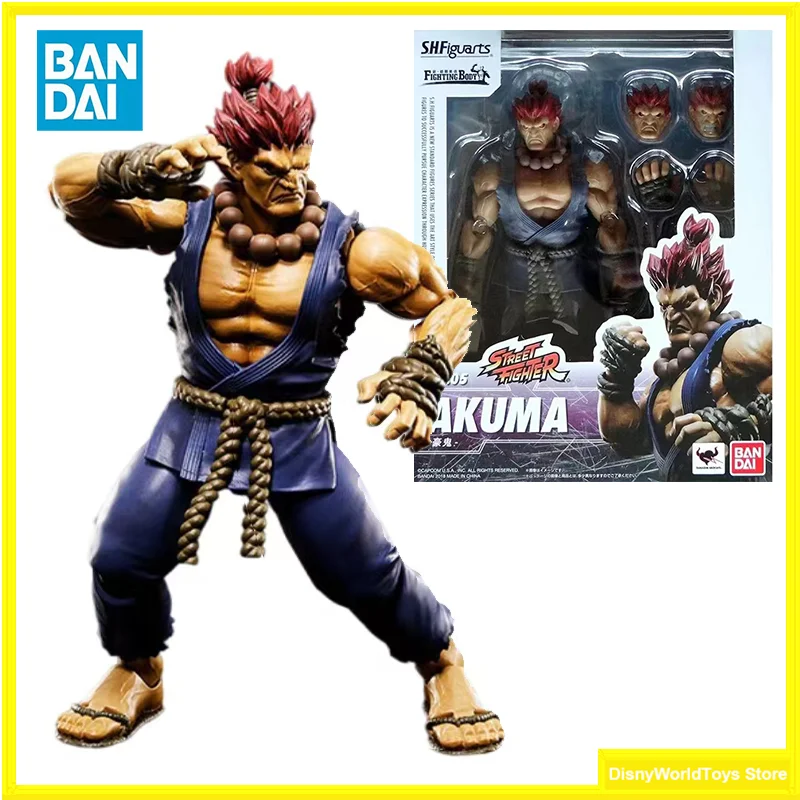 100% Оригинал Bandai S.H. Фигурка SHF Akuma Street Fighter Series в наличии Аниме Коллекция фигурок