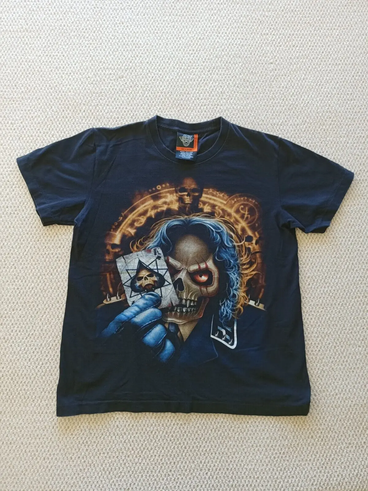 Мужская хлопковая футболка с коротким рукавом принтом в виде черепа