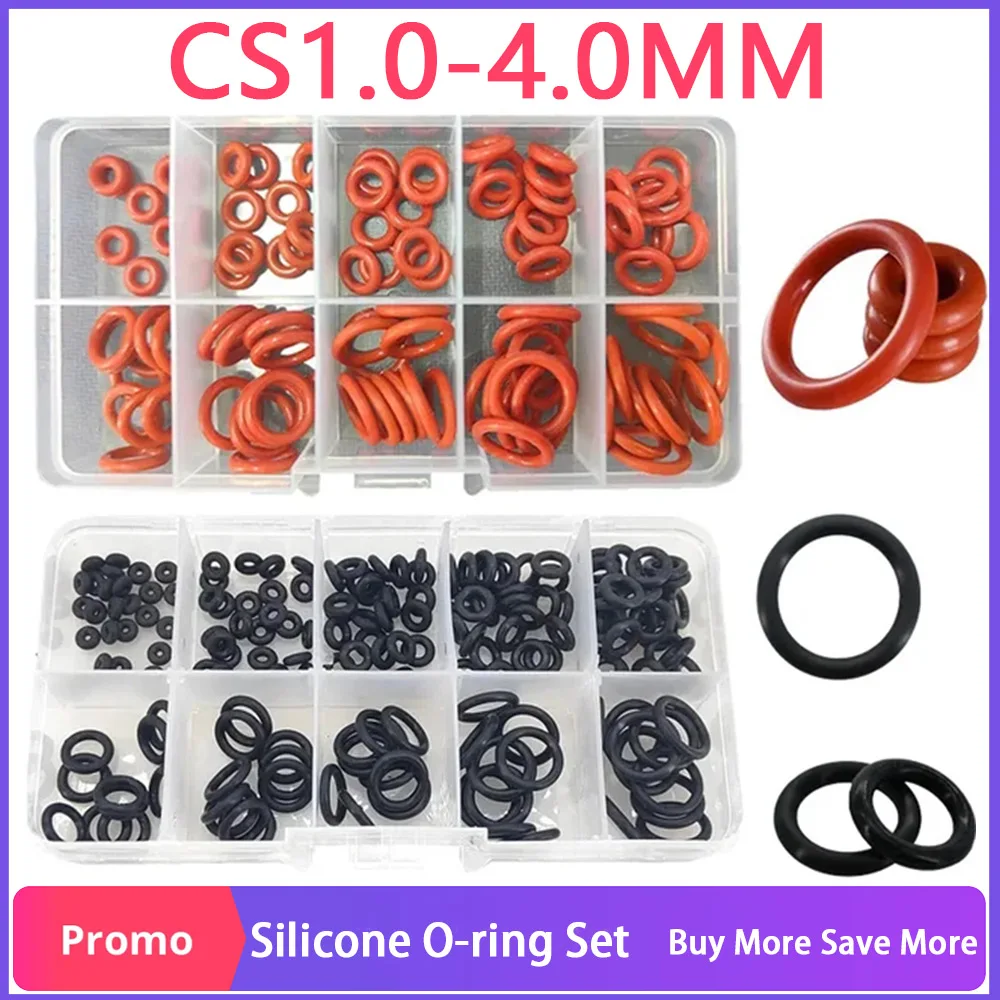 

Silicone Oring Kit NBR O-Ring Rubber Gasket Nitrile Rubber High Pressure Washer Oil Resistance Plumbing Seal Valve O Rubber Ring