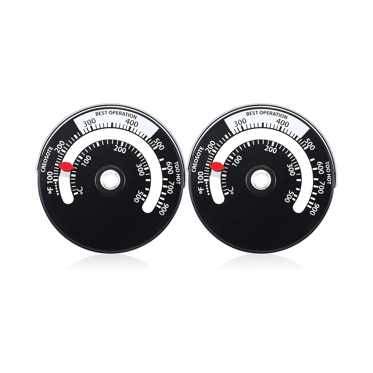 

2PCS Magnetic Stove Thermometer Oven Temperature Meter for Wood Burning Stove Gas Avoid Stove Fan Damaged By Overheat