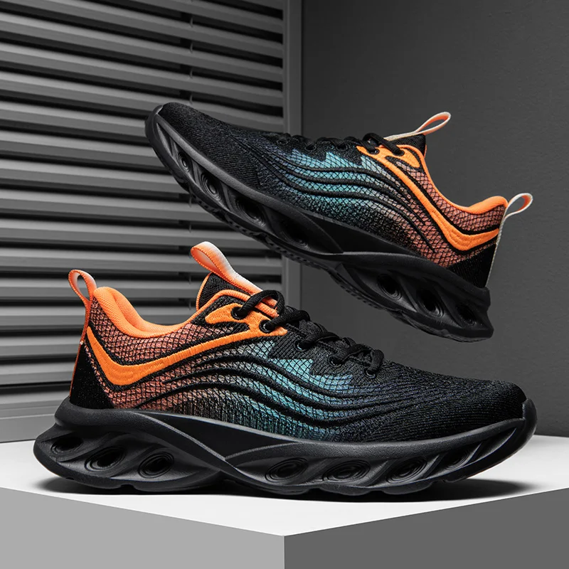 Professional Running Shoes For Men Lightweight Men's Designer Mesh Sneakers Lace-Up Male Outdoor Sports Tennis Shoe