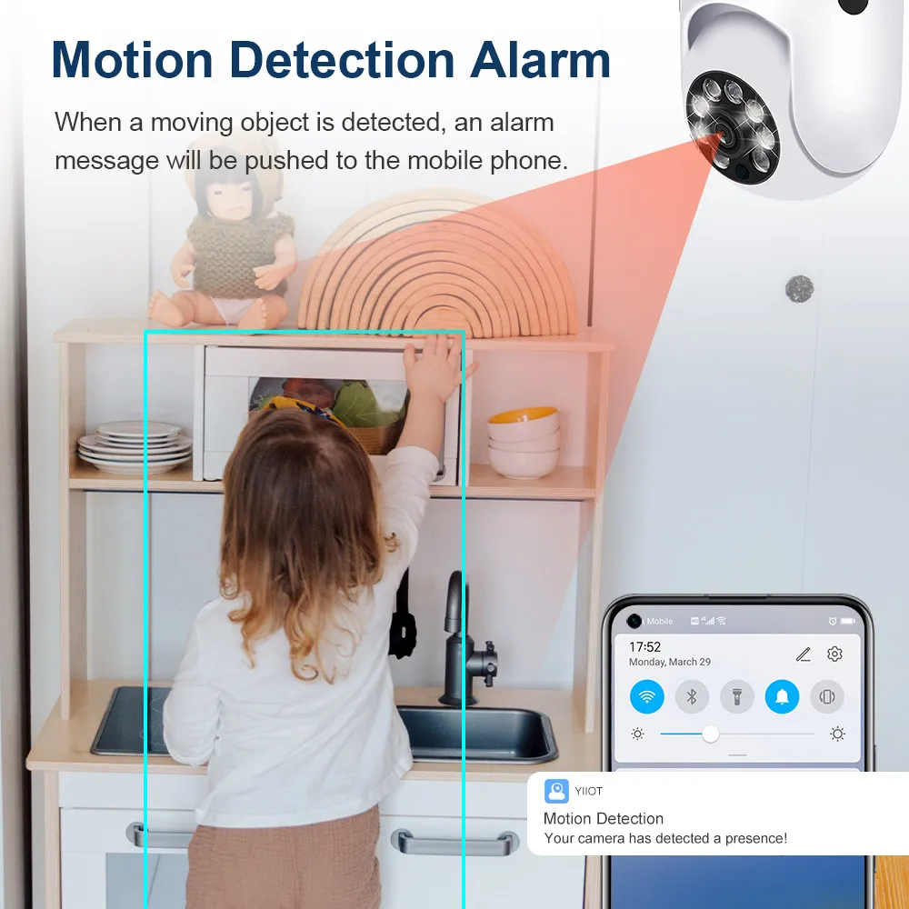 Wi-Fi-камера LS VISION 1080P с PTZ-камерой ночным видением