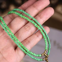 retro green rice beads glass beads necklace clavicle chain personality choker short necklaces chains for women jewelry wholesale