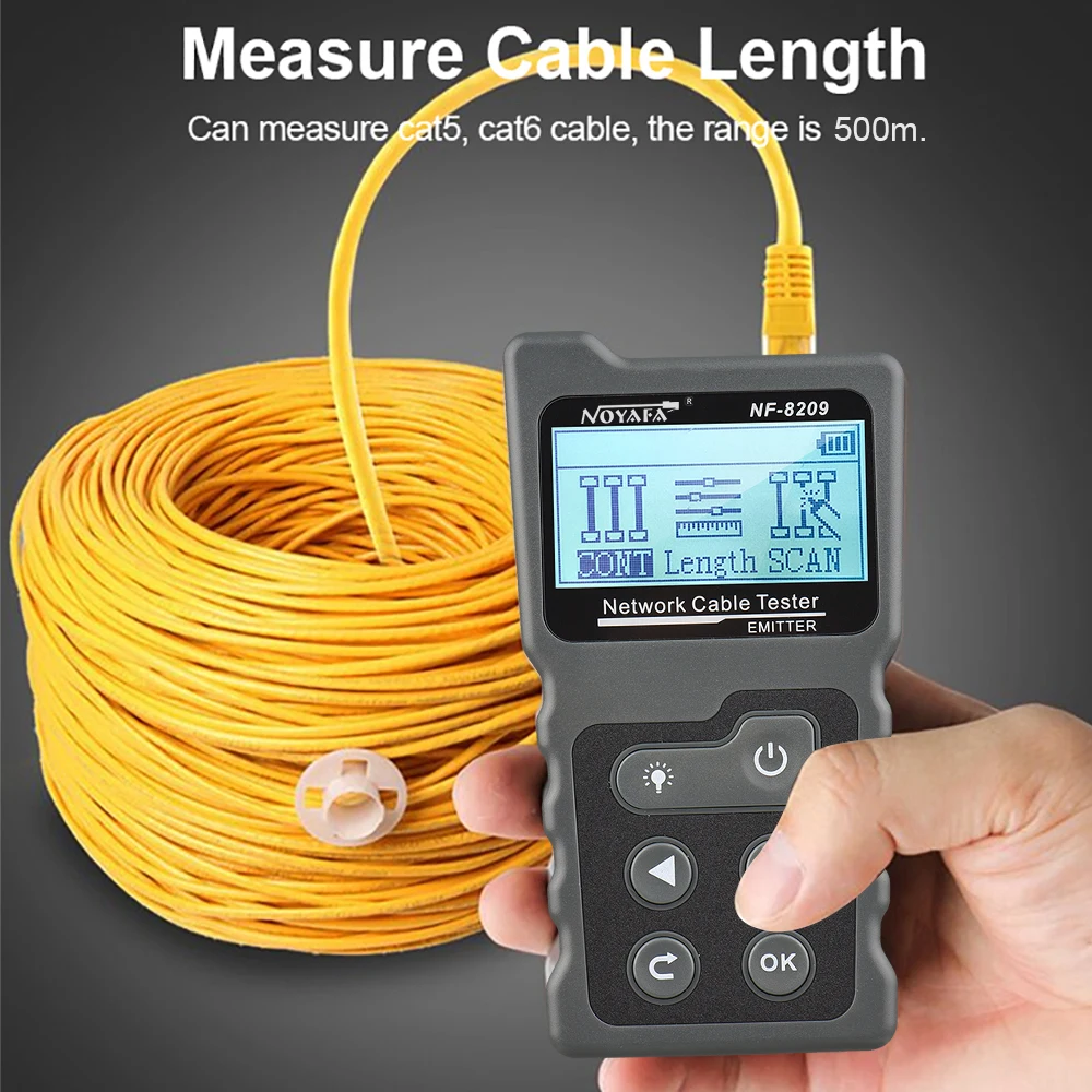 Многофункциональный ЖК-тестер сетевого кабеля трекер проводов проверка PoE