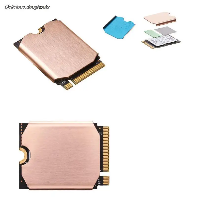 

Rust-proof SSD Copper Heatsink Antioxidant Copper Heatsink Thermal Pad Heat Sink Sheet for Steam Deck M.2 2230 Game Consoles