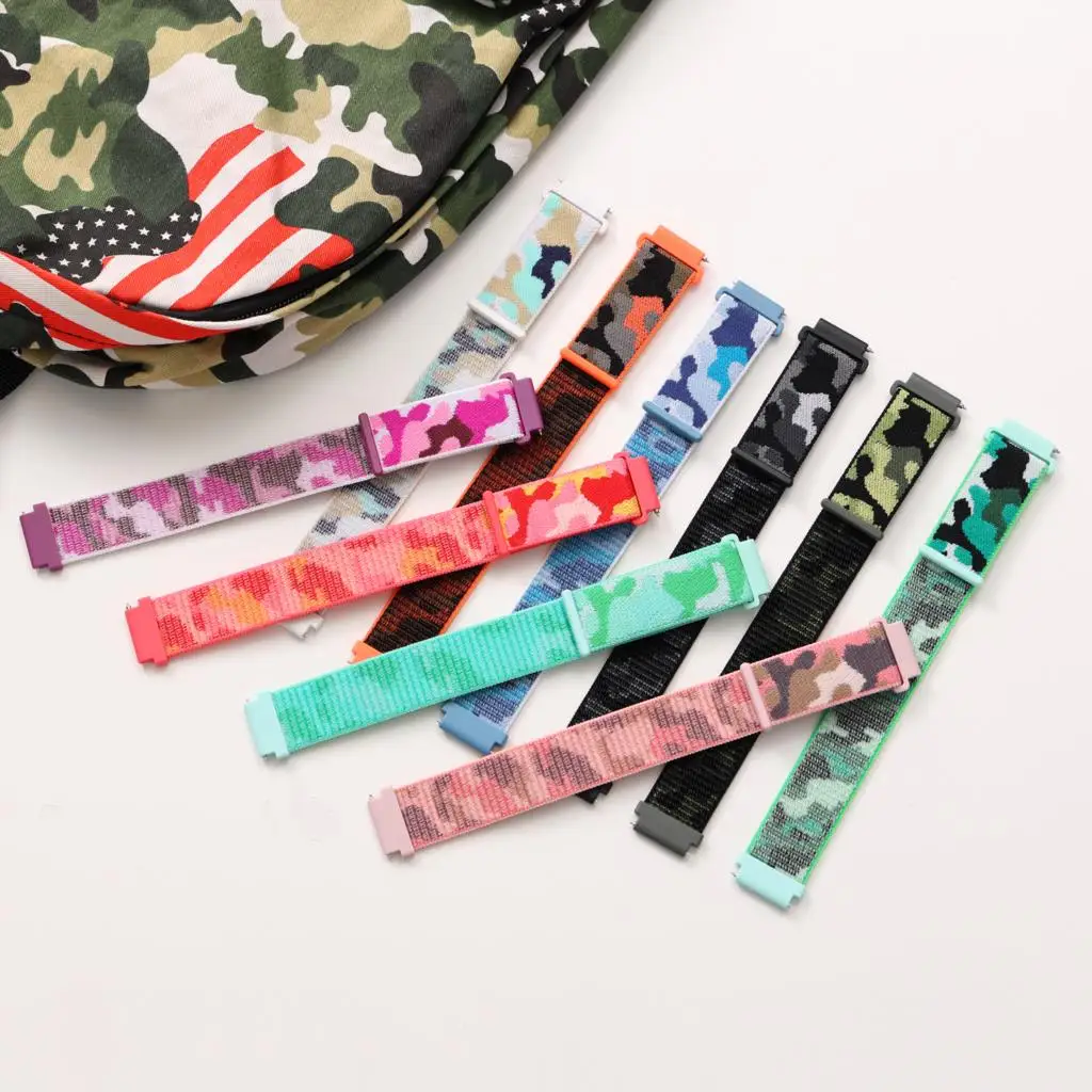 Bracelet 22mm Colour Nylon Strap For Garmin Forerunner 265 255 Music Watch Strap Forerunner 745 Vivoactive 4 Venu 2 Watchband