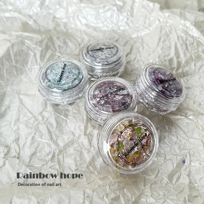 Украшения для маникюра с блестками сказочная галактика слюда взрывы ракушки