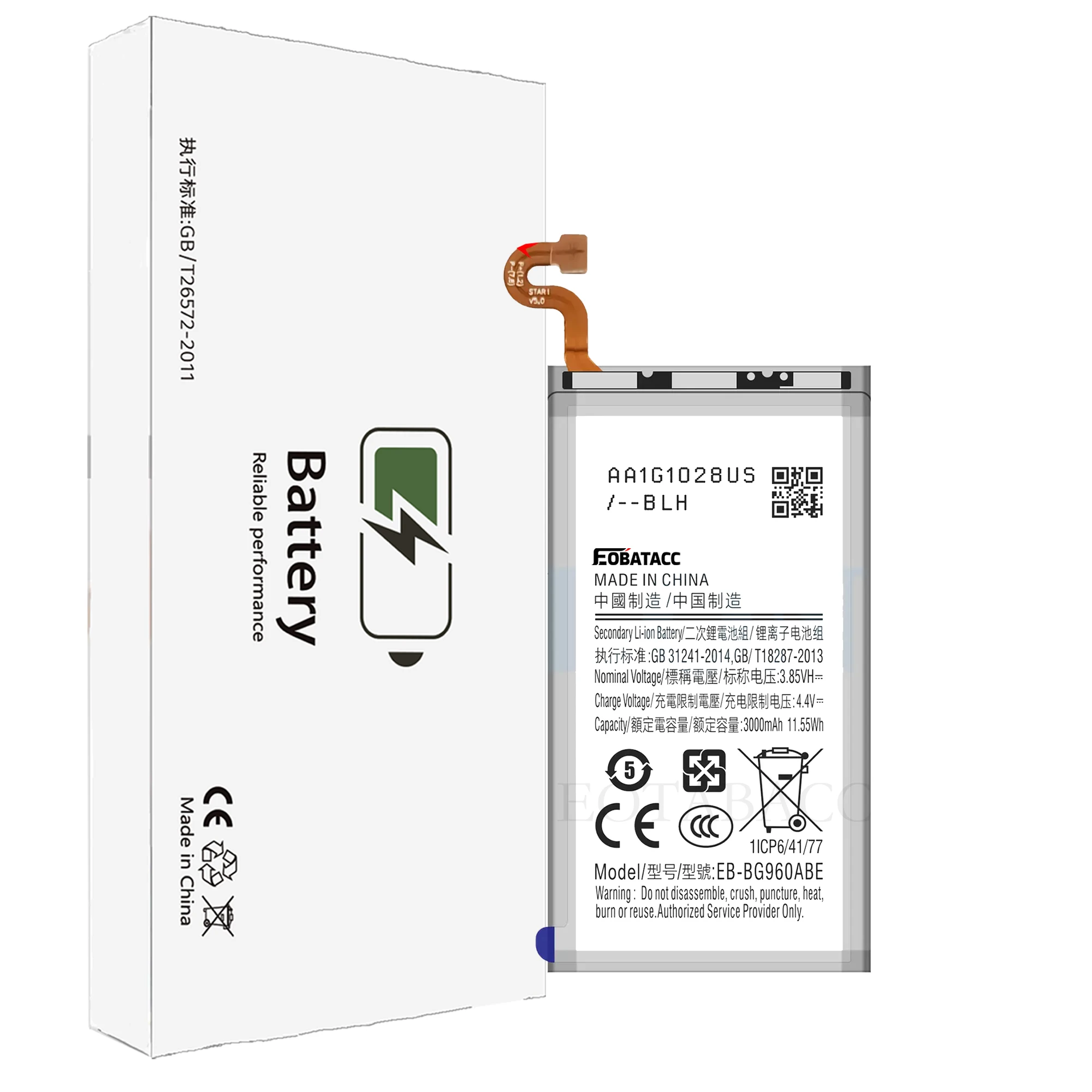 EOTABACC Новый 100% высококачественный аккумулятор EB-BG960ABE для мобильного телефона Samsung