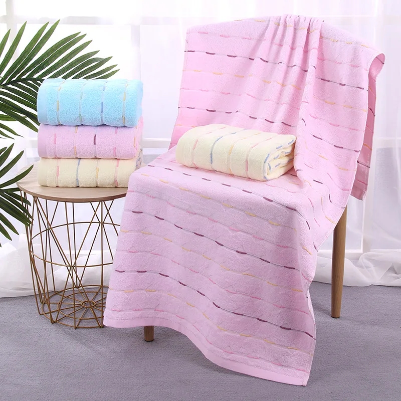 

Home House Colorful Sripes Lines Bath Towels 70x140cm Adult Absorbent Soft Cotton Shower Towel
