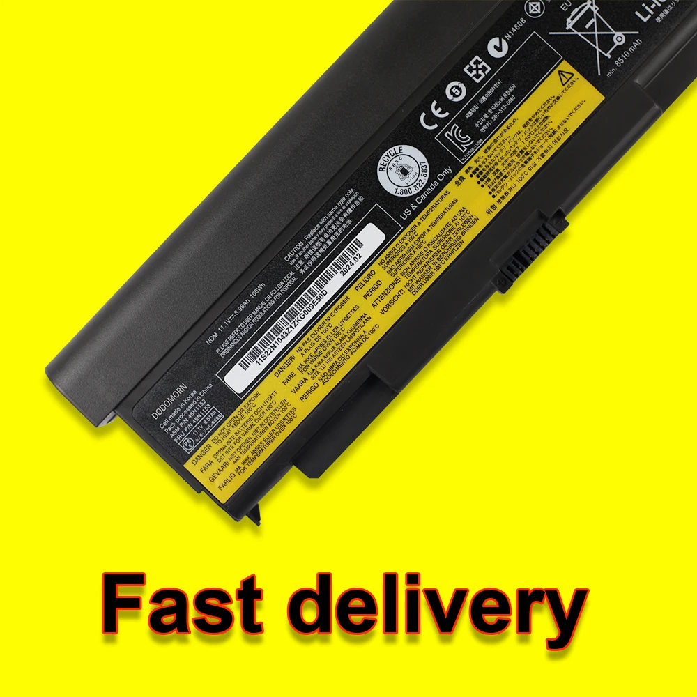Для ноутбука Lenovo ThinkPad T440P T540P L440 L540 W540 45N1152 45N1153 45N1145 45N1147 45N1149 аккумулятор 11 1 В 8960