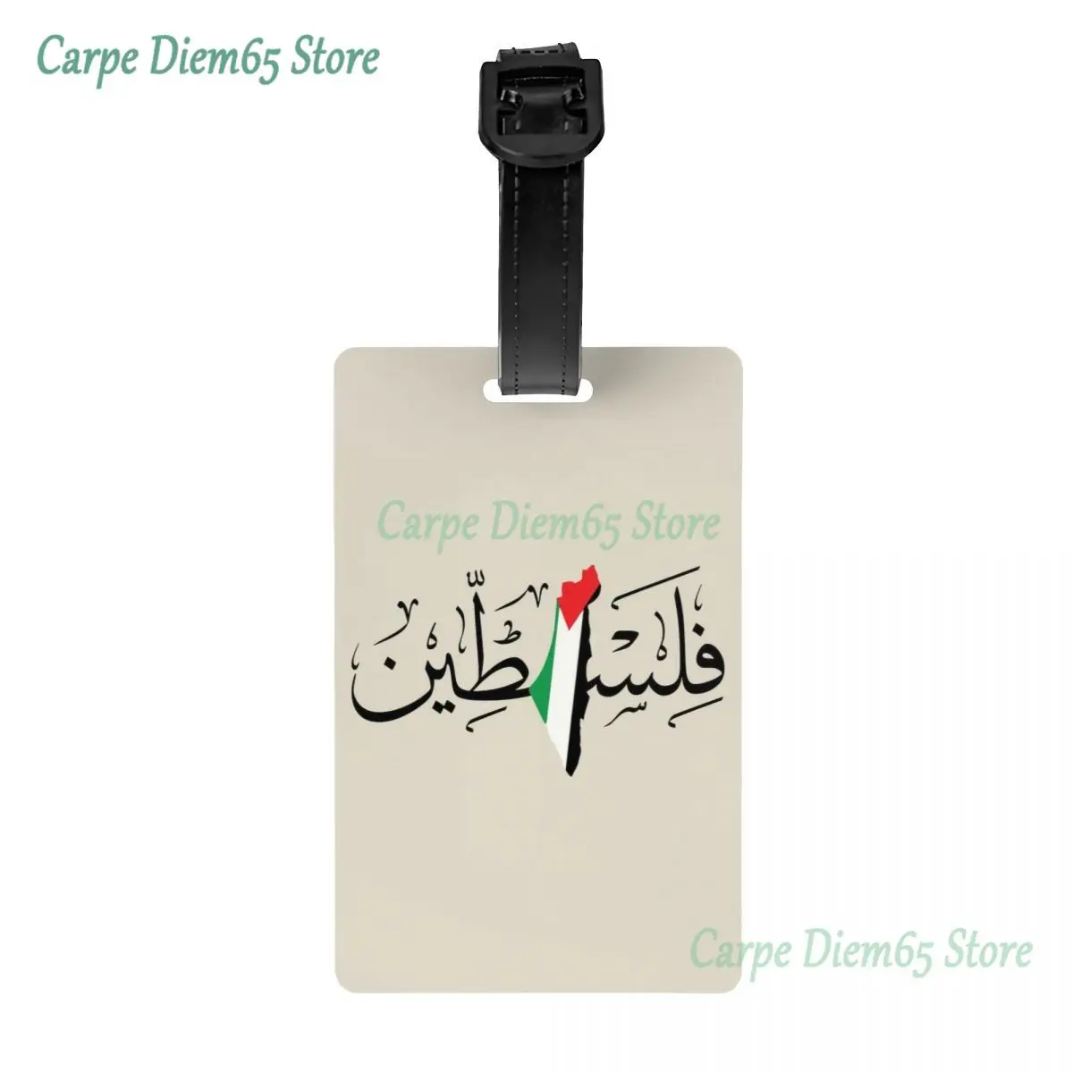 

Palestine Arabic Name With Palestinian Flag Map Luggage Tag With Name Card Patriotic Cover ID Label for Travel Bag Suitcase