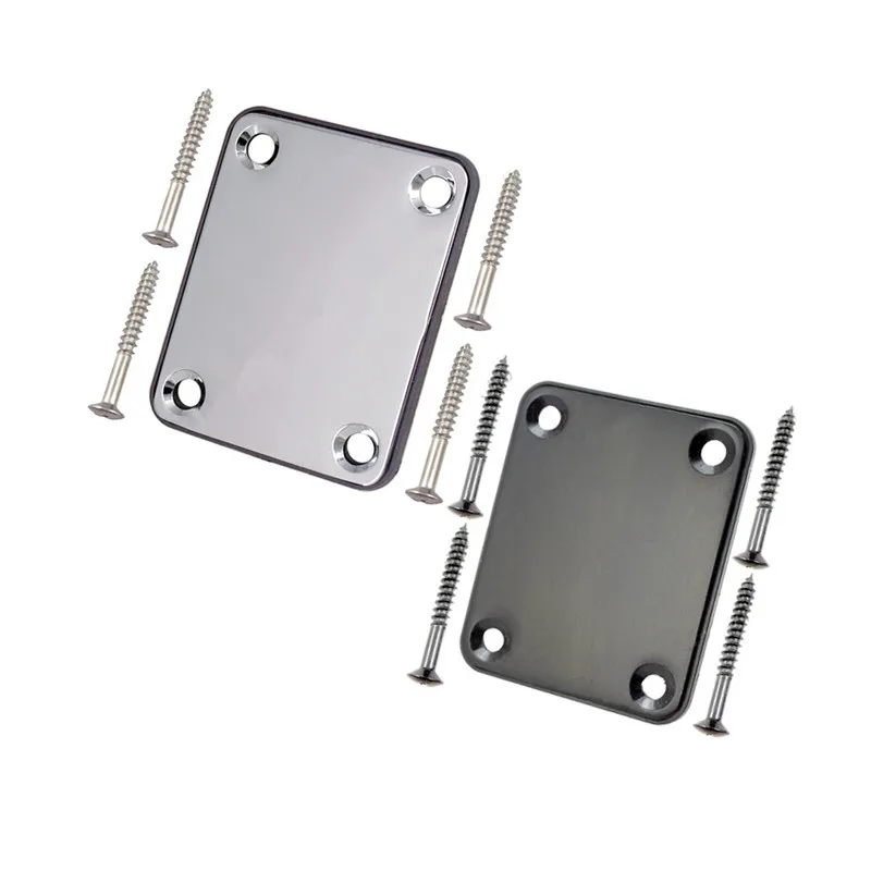 

Набор хромированных черных грифов для бас-электрической гитары, соединительные пластины для тела, аксессуары для музыкальных инструментов