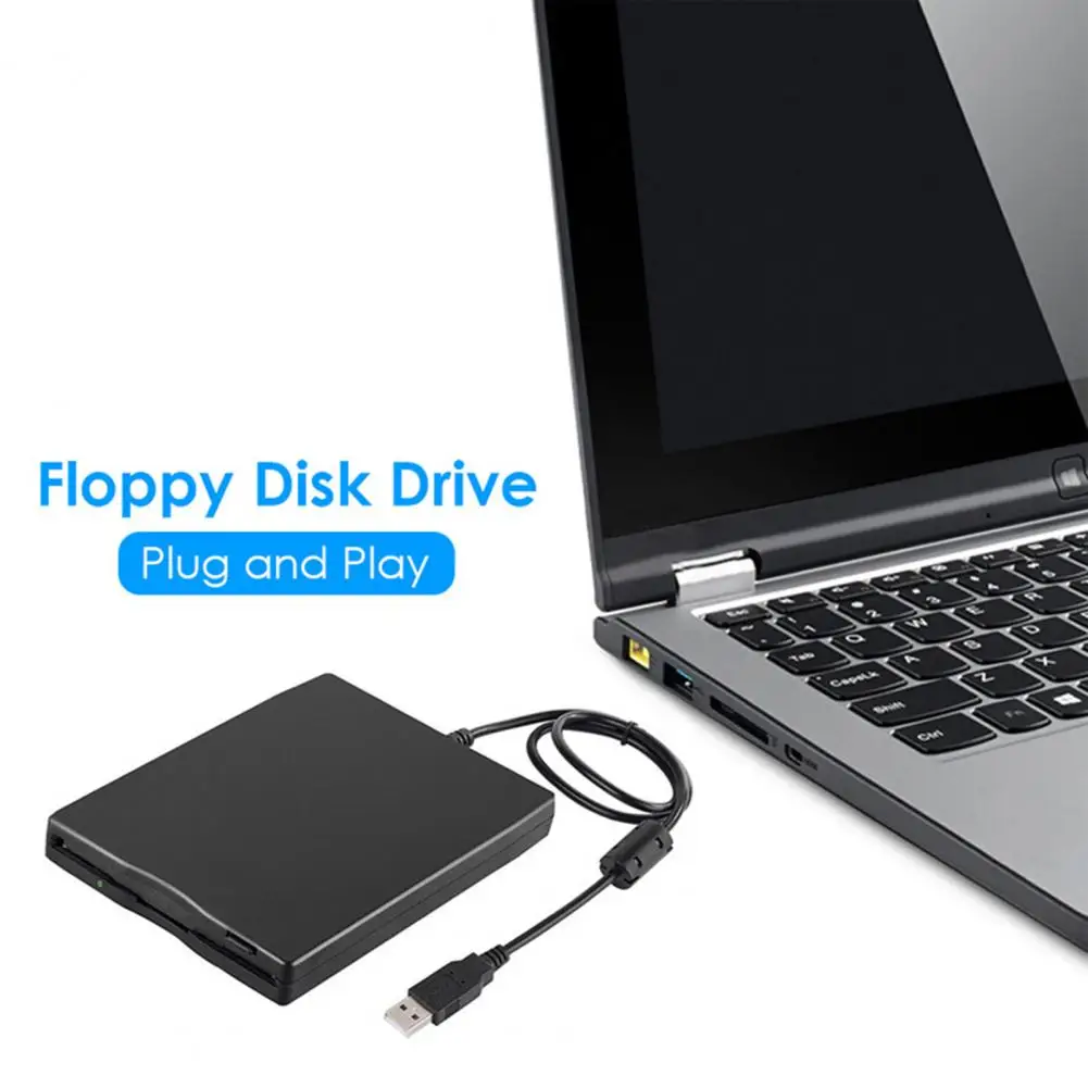 for PC Plug Play External USB 2.0 Floppy Drive Portable Disk Reader 3.5-inch 1.44 MB FDD |
