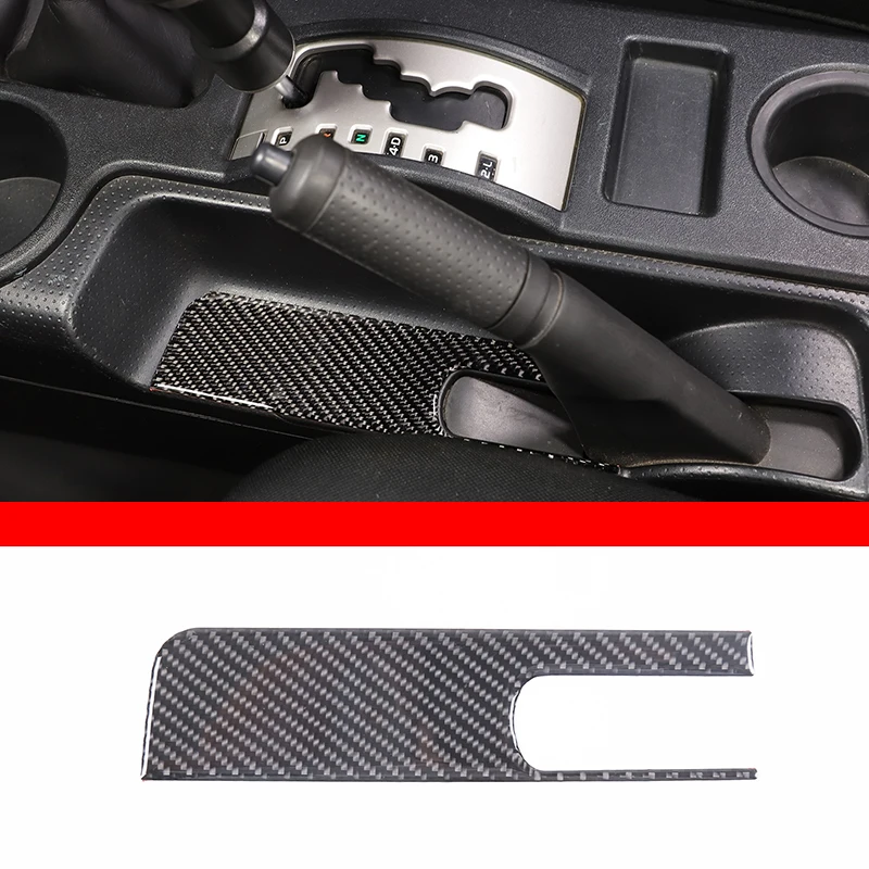 

For Toyota FJ Cruiser 2007-2021 Car Handbrake Panel Sticker Decorate Covers Refit Styling Soft Carbon Fiber