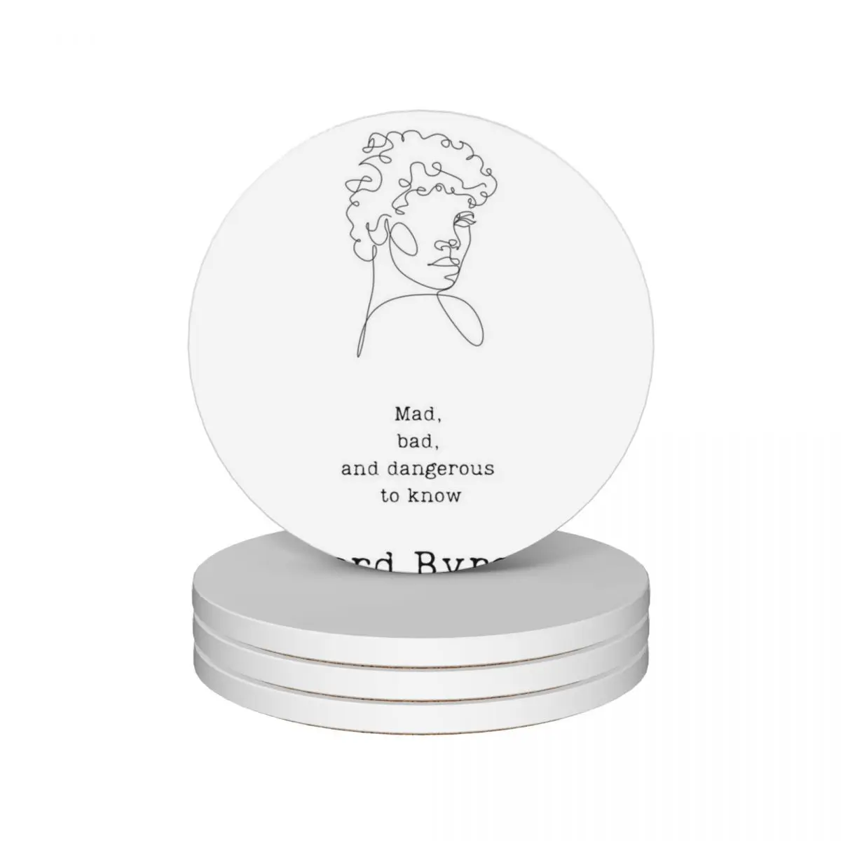 Сумасшедшая плохая и опасная-лорд Байрон керамические подставки (набор из 4) для