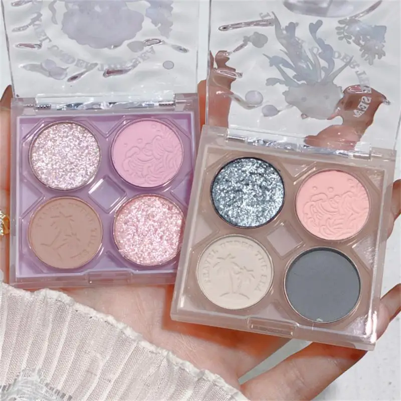 

Colorful Eyes Pigment 4 Color Eye Shadow Palette Exquisite Pretty Eyeshadow Dreamy Ocean Glitter Matte Eyeshadow Eyes Makeup