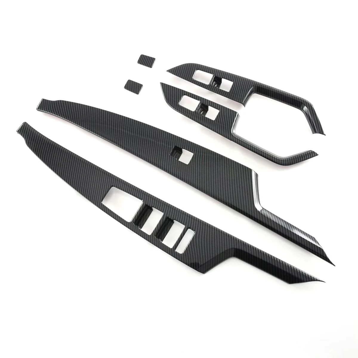 

For 2022 Carbon Fiber Car Door Armrest Window Glass Lift Button Frame Door Bowl Cover Trim