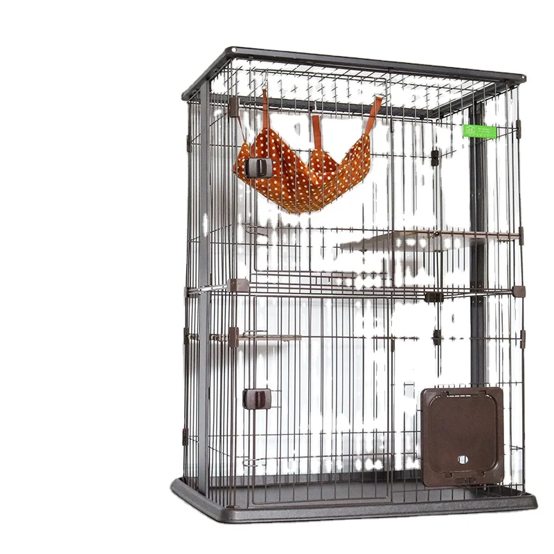 

Luxury cat room cabinet legs luxury environmentally friendly wooden pet cat cage cat aisle can be locked