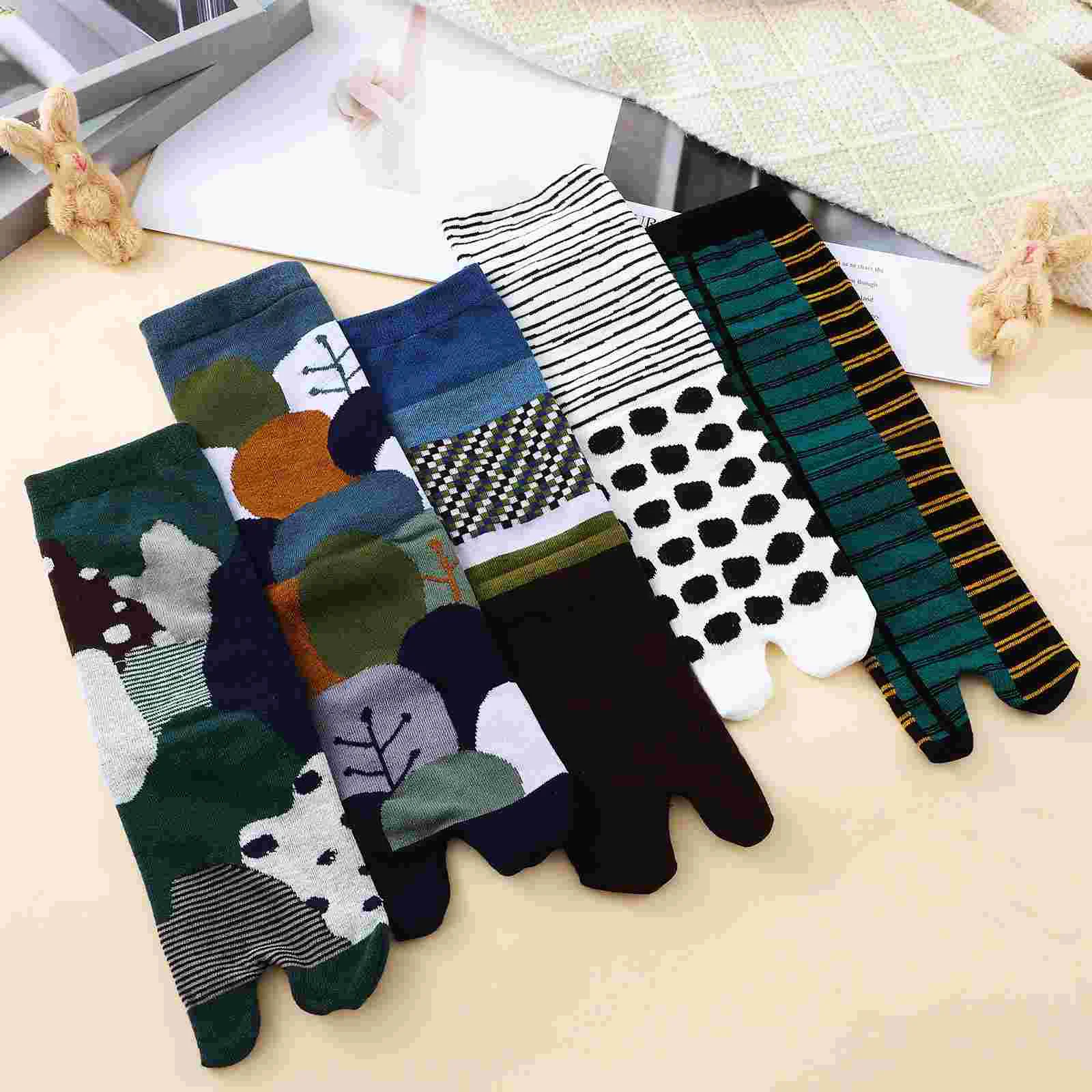 10 Pairs Tabi Socks Geta Shoes Socks Geta Shoes Big Toe Cotton Socks for Women