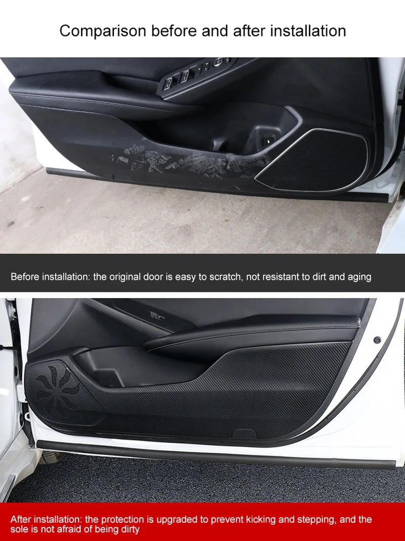 

Door Anti-kick Pad For Accord Leather Interior Decorative Stickers