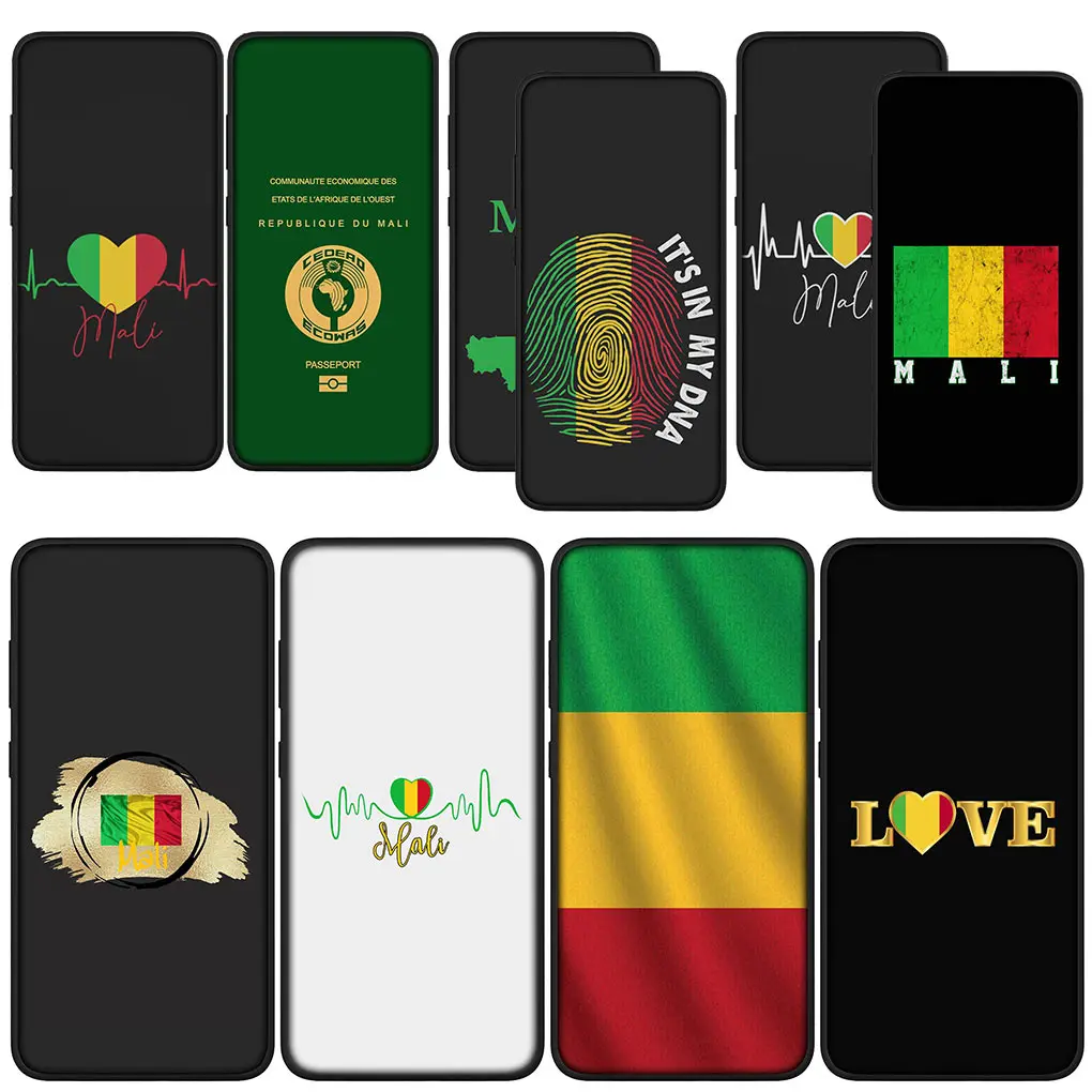 Map Mali Flag Cover Phone Case for Xiaomi Redmi Note 12 11 10 9 Pro 9S ...