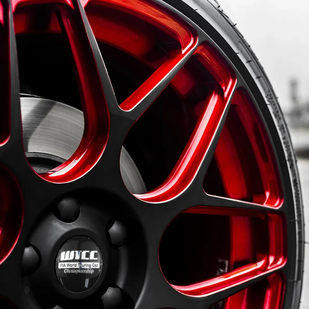 4 шт. 56 мм WTCC логотип центральные колпаки для ступиц колес автомобиля алюминиевая