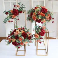 customized large multi size artificial flower ball wedding table center decoration table flower shelf party stage display flower