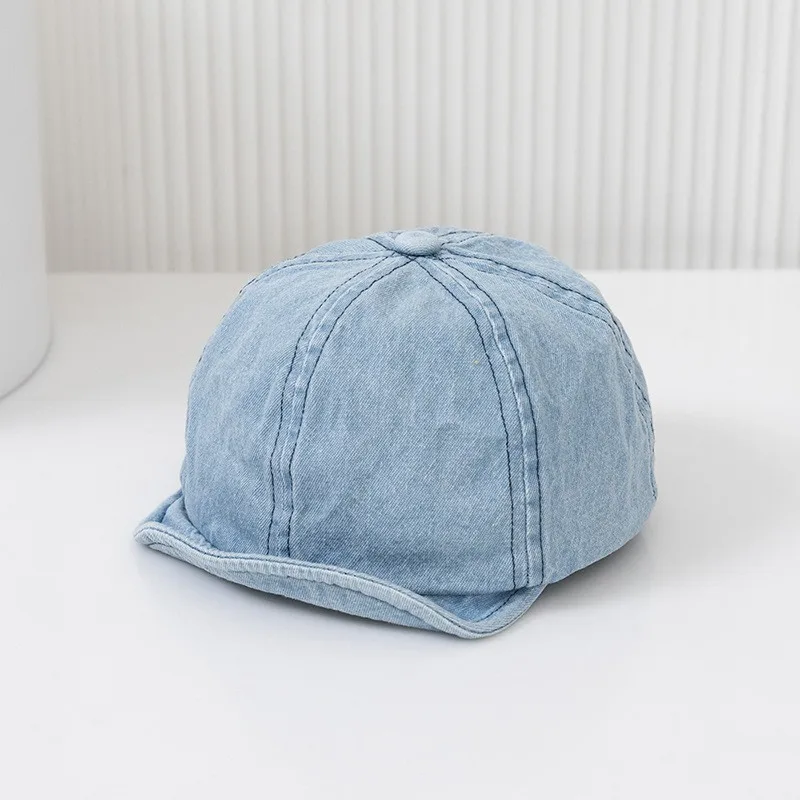 

Cute Kid Hat Spring Summer Denim Hat Children Outdoor Leisure Sun Hat Breathable Boys And Girls Fisherman Hat Baby 1-4 Years Old