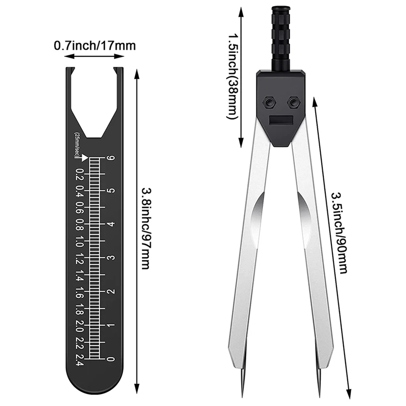 Регулируемый ЭКГ штангенциркуль 3 шт. из нержавеющей стали для медсестер