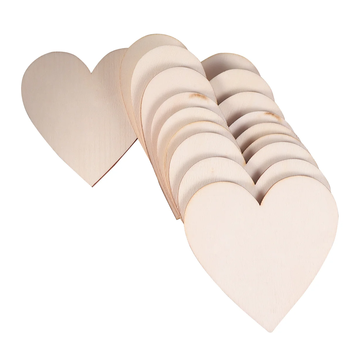 

10 Pcs Woodsy Decor Wooden Heart Ornaments Hearts Wedding Hanging Nativity Decorate