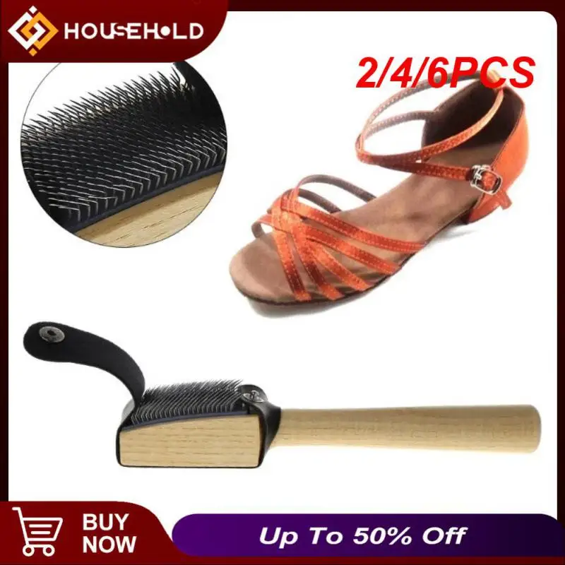 

2/4/6PCS Wood Color Shoes Cleaners Shoes Clean Tool For Footwear Practical Wood Suede Sole Wire Cleaners