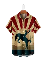 2021 summer short sleeve shirt creative pattern 6 digital printed mens top