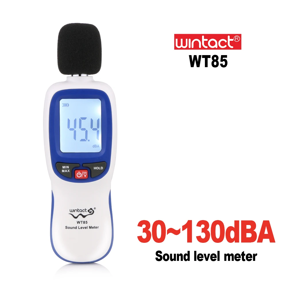 

WINTACT Mini Sound Level Meters WT85 DB Meter Digital Noise Decibel Noise Audio detector Digital Diagnostic-tool Noise 30~130db