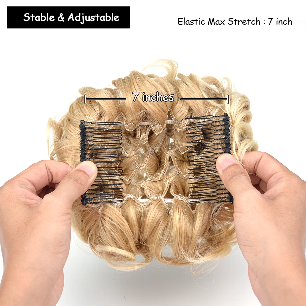 Короткие грязные вьющиеся волосы пучок легкая эластичная расческа для волос