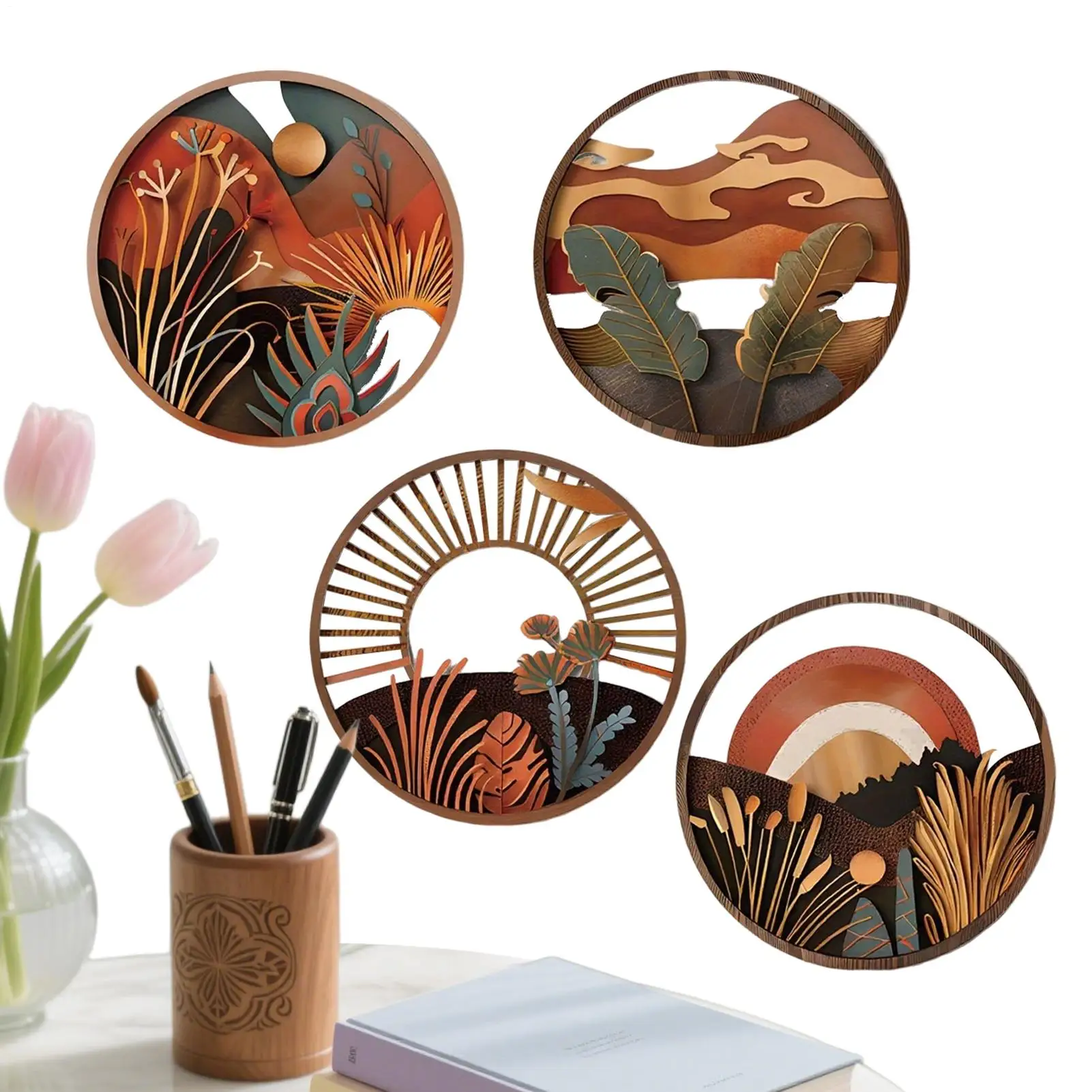 

Деревянная настенная скульптура в стиле бохо