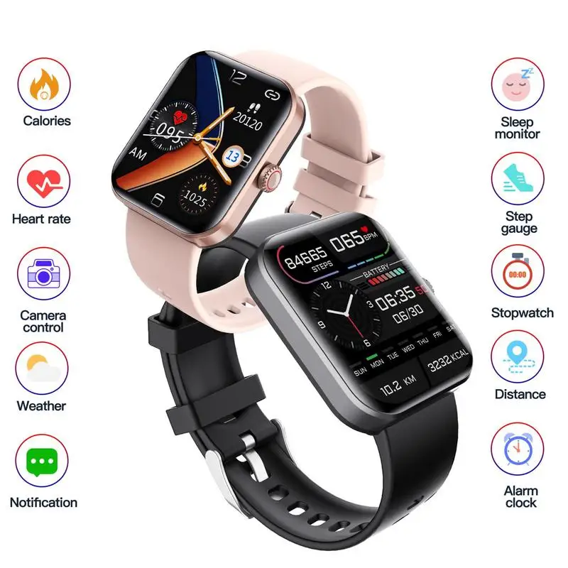 

New F57L Blood Glucose Sugar Oxygen Pressure Sport Smart Watch For Men 1.91 Inch Screen Body Temperature Monitoring Smartwatch