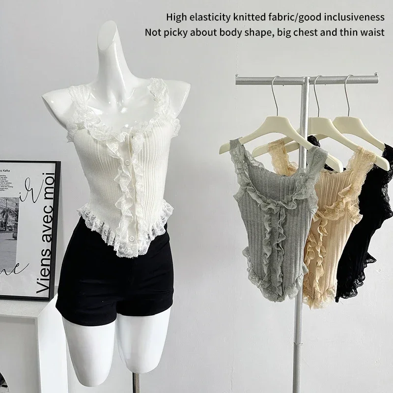 Новые сексуальные универсальные простые кружевные шикарные топы на бретелях для