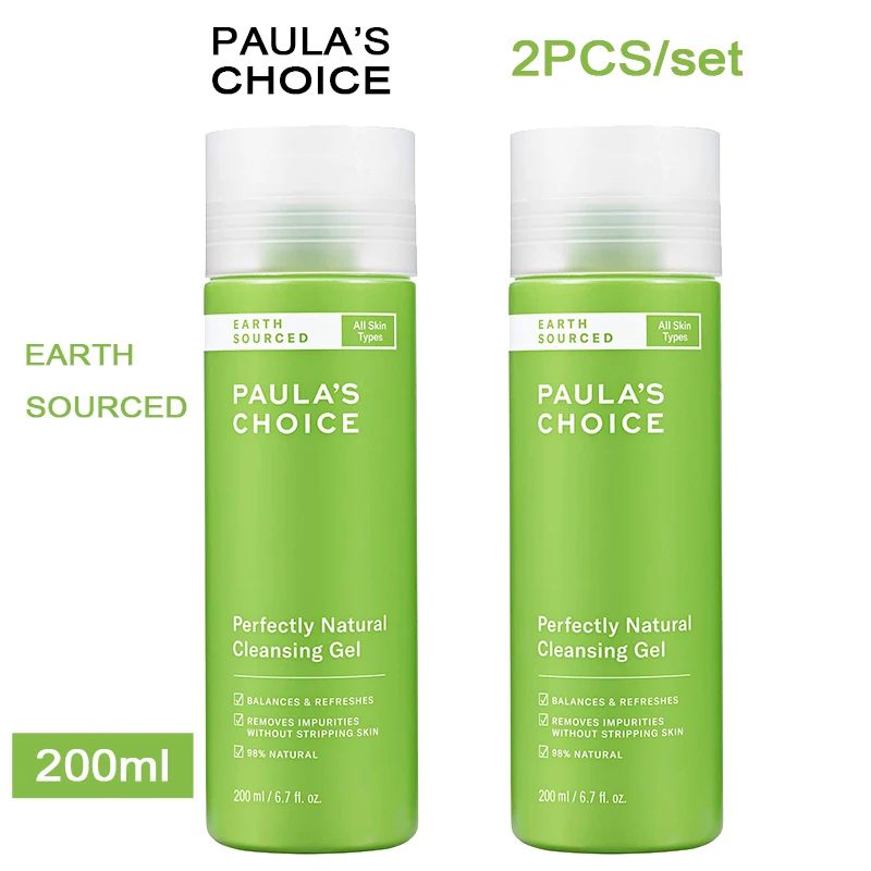 

2Pcs/set Paula‘s Choice EARTH SOURCED Perfectly Natural Cleansing Gel For All Skin Types Daily Skin Care 200ML