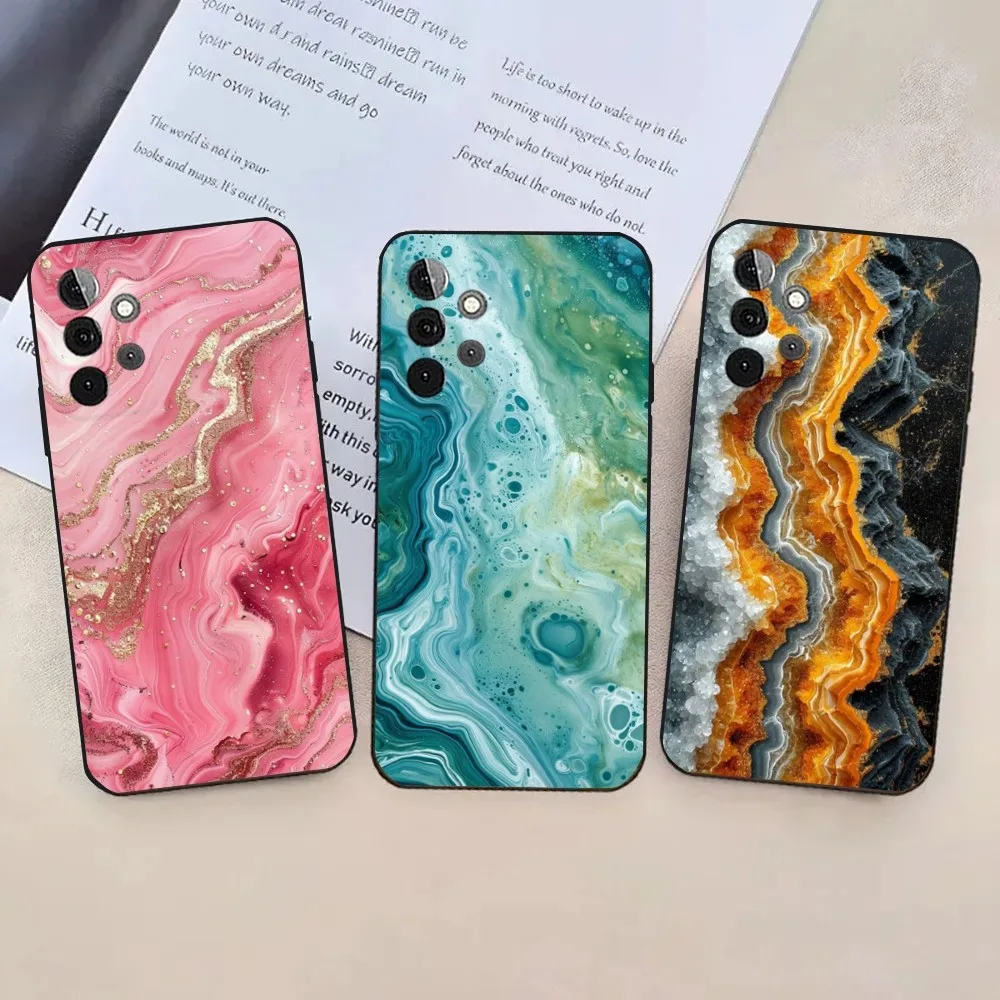 Мраморный Модный чехол для телефона с рисунком Samsung Galaxy A13 21s 22 31 32 52 53 71 80 91 мягкий