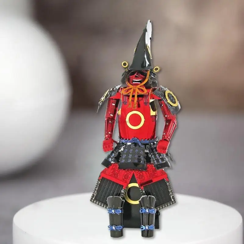 

3D Mini Metal DIY Assembled Model Japanese Armour Warrior Armour Ornament Kato Kiyomasa Battle Armour Toy Assembled Model