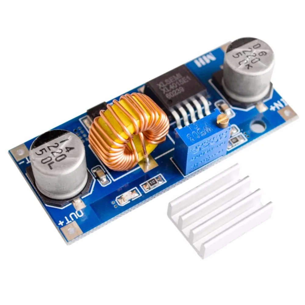 

10pcs/Lot XL4015 DC-DC Adjustable Step-down Module 4~38V High-power Low Ripple 5A 96% High Efficiency