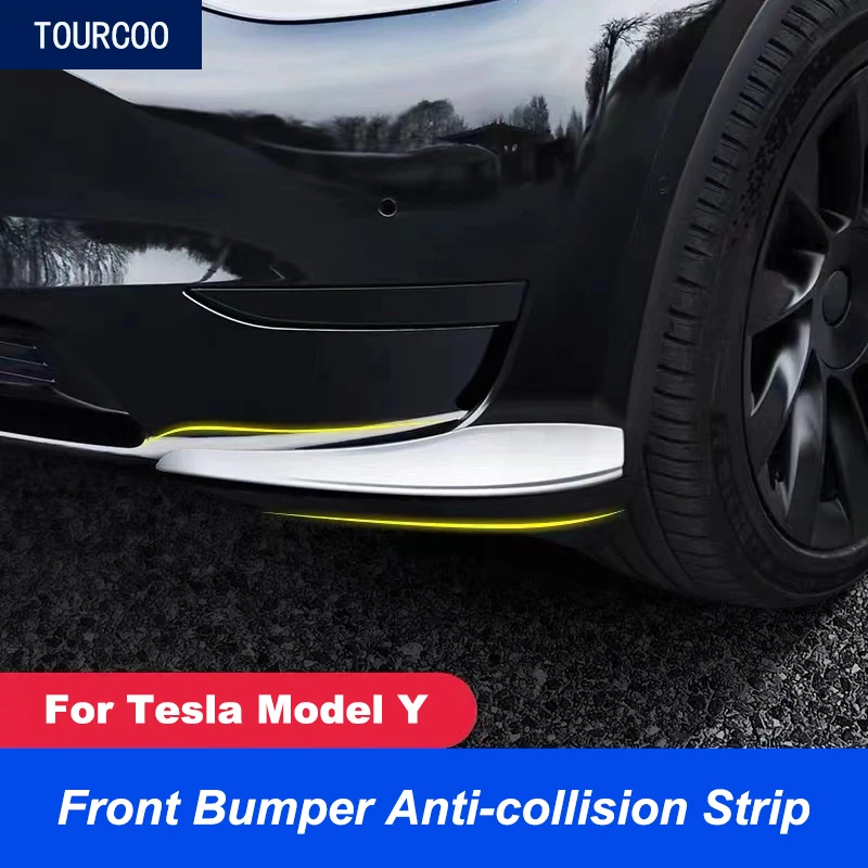 

For Tesla Model Y Front Bumper Anti-collision Strip Car Modification Decorative Anti-scratched Accessories