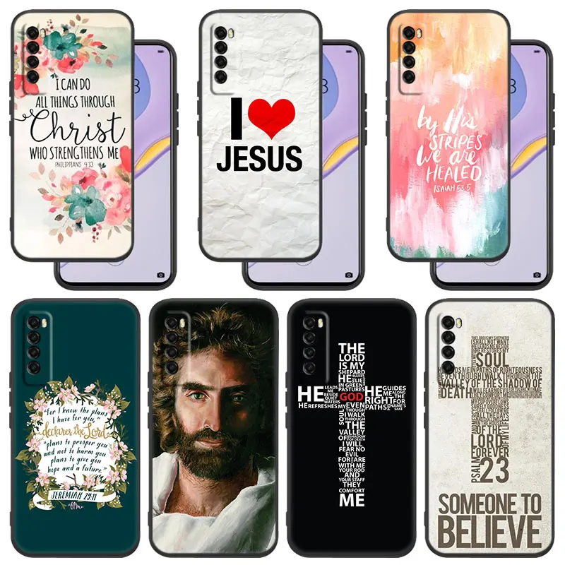 Библия Иисус Христос христианский чехол для Huawei NOVA 9 8 8i Y60 Y90 Mate 40 30 20 Honor X 7 5G 50 60 70 Lite